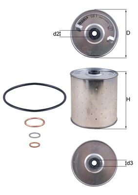 Oil Filter MAHLE ORIGINAL OX 1D