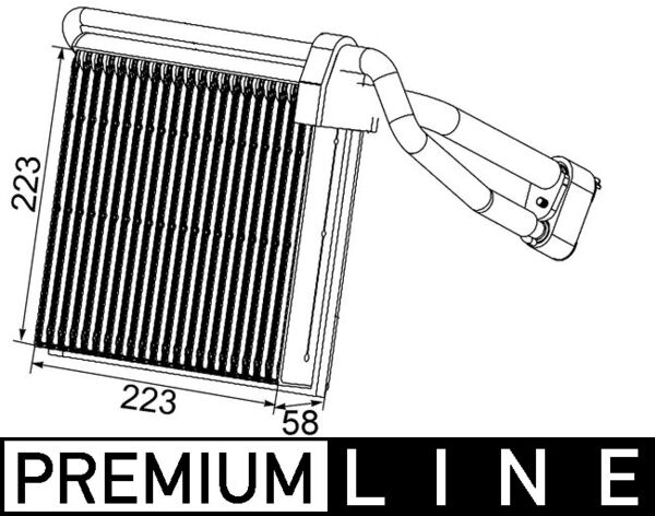 Höyrystin, ilmastointilaite MAHLE ORIGINAL AE 96 000P