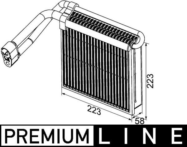 Höyrystin, ilmastointilaite MAHLE ORIGINAL AE 98 000P