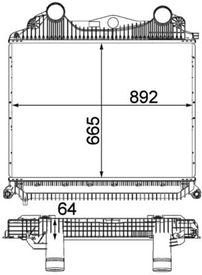 Välijäähdytin MAHLE ORIGINAL CI 123 000P