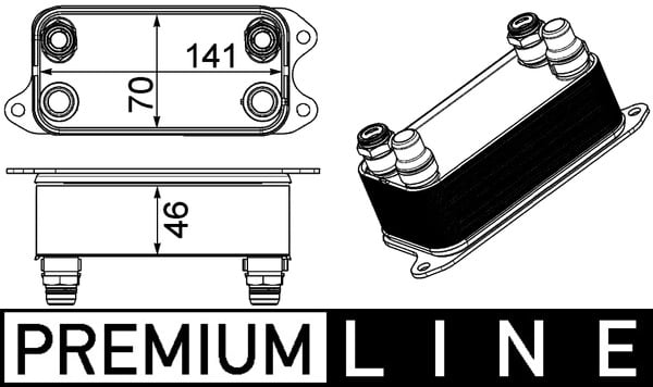 Oljekylare, automatisk transmission MAHLE ORIGINAL CLC 227 000P