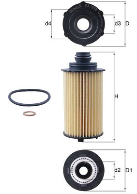 Filtr oleju MAHLE ORIGINAL OX 1310D
