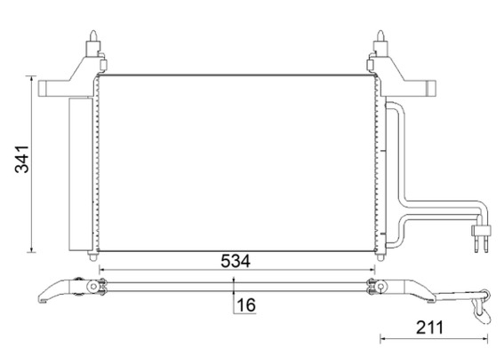 Kondensor, klimatanläggning MAHLE ORIGINAL AC 790 000S