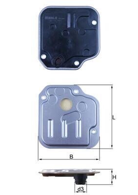 Hydraulic Filter, automatic transmission MAHLE ORIGINAL HX 244