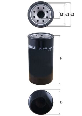 Oil Filter MAHLE ORIGINAL OC 584