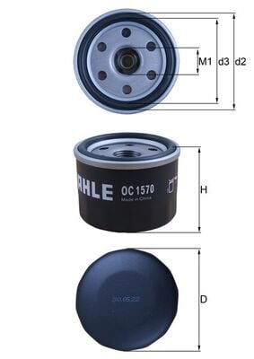 Filtr oleju MAHLE ORIGINAL OC 1570