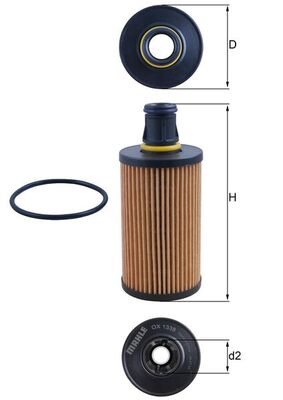 Oil Filter MAHLE ORIGINAL OX 1338D