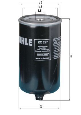 Fuel filter MAHLE ORIGINAL KC 297