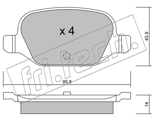 Brake Pad Set, disc brake fri.tech. 333.0