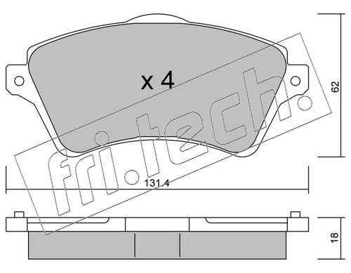 Brake Pad Set, disc brake fri.tech. 358.0