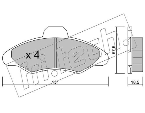 Brake Pad Set, disc brake fri.tech. 073.0