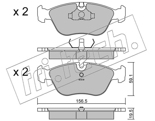 Brake Pad Set, disc brake fri.tech. 189.0