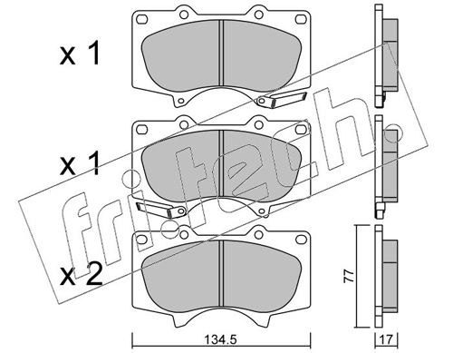 Brake Pad Set, disc brake fri.tech. 470.0