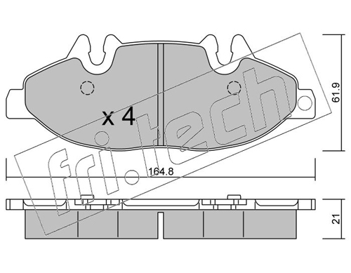 Brake Pad Set, disc brake fri.tech. 591.0