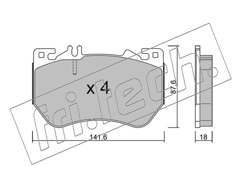 Brake Pad Set, disc brake fri.tech. 1358.0