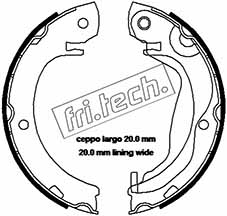 Brake Shoe Set, parking brake fri.tech. 1115.325