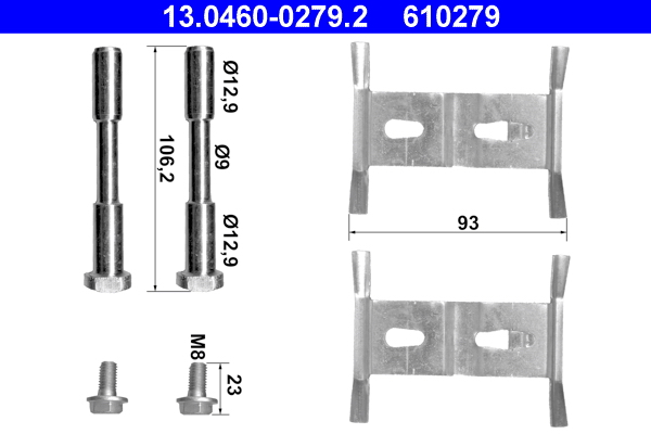 Accessory Kit, disc brake pad ATE 13.0460-0279.2