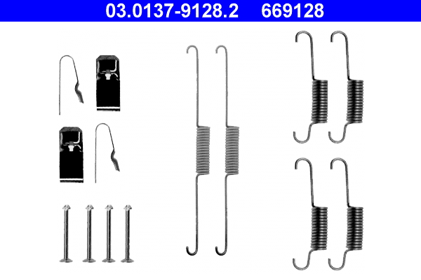 Accessory Kit, brake shoes ATE 03.0137-9128.2
