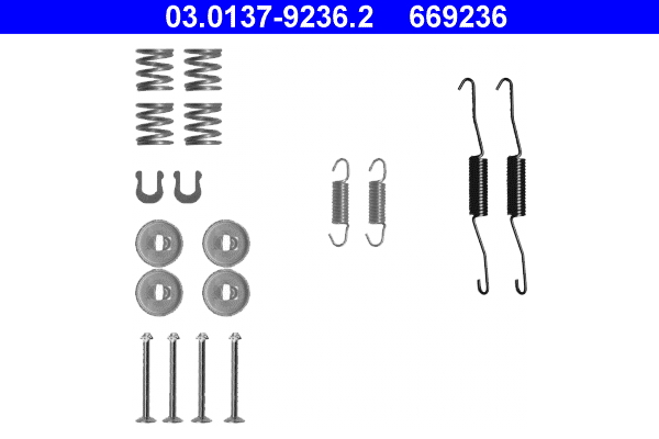 Accessory Kit, brake shoes ATE 03.0137-9236.2