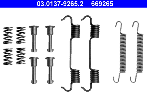 Accessory Kit, parking brake shoes ATE 03.0137-9265.2