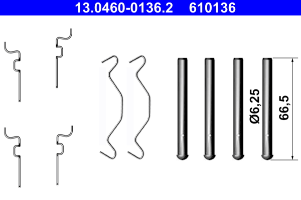 Accessory Kit, disc brake pad ATE 13.0460-0136.2