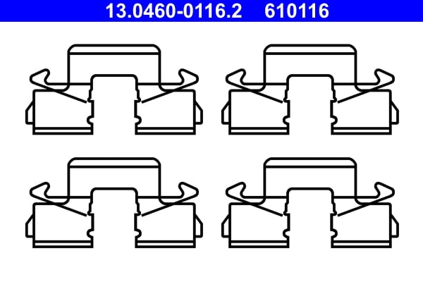 Accessory Kit, disc brake pad ATE 13.0460-0116.2
