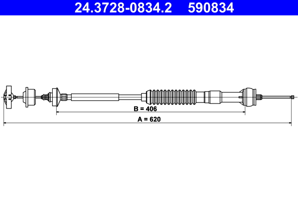 Clutch Cable ATE 24.3728-0834.2