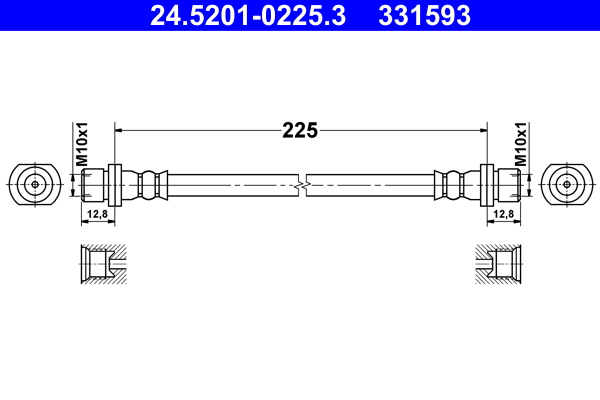 Brake Hose ATE 24.5201-0225.3