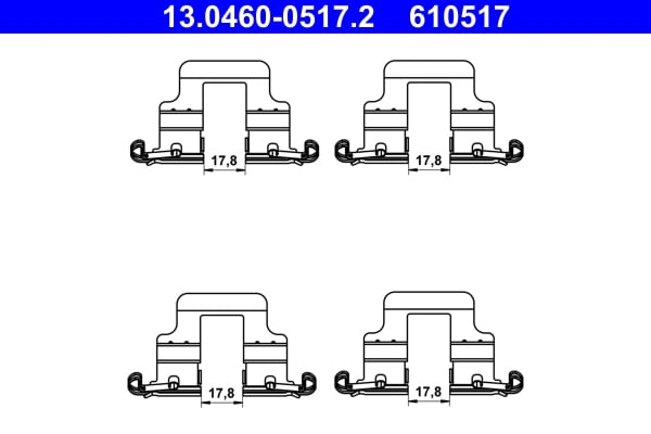 Accessory Kit, disc brake pad ATE 13.0460-0517.2