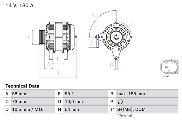 Alternator BOSCH 0 986 082 850