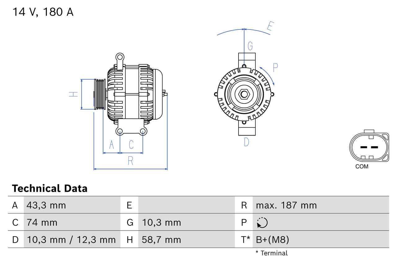 Alternator BOSCH 0 986 085 970