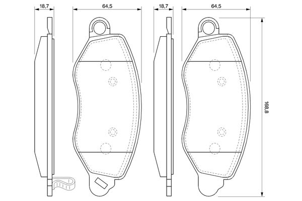 Brake Pad Set, disc brake BOSCH 0 986 424 657