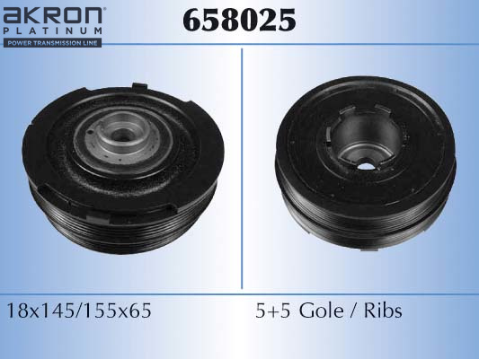 Belt Pulley, crankshaft AKRON-MALÒ 658025