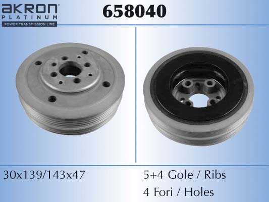 Belt Pulley, crankshaft AKRON-MALÒ 658040