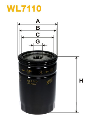 Oil Filter WIX FILTERS WL7110