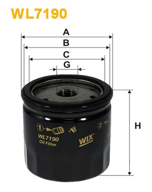 Oil Filter WIX FILTERS WL7190