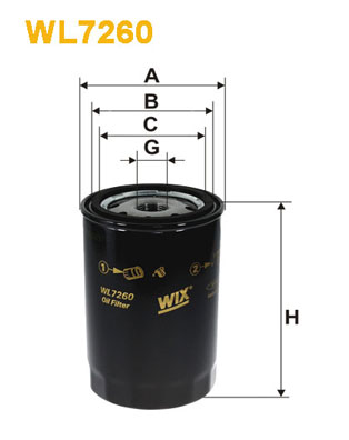 Oil Filter WIX FILTERS WL7260