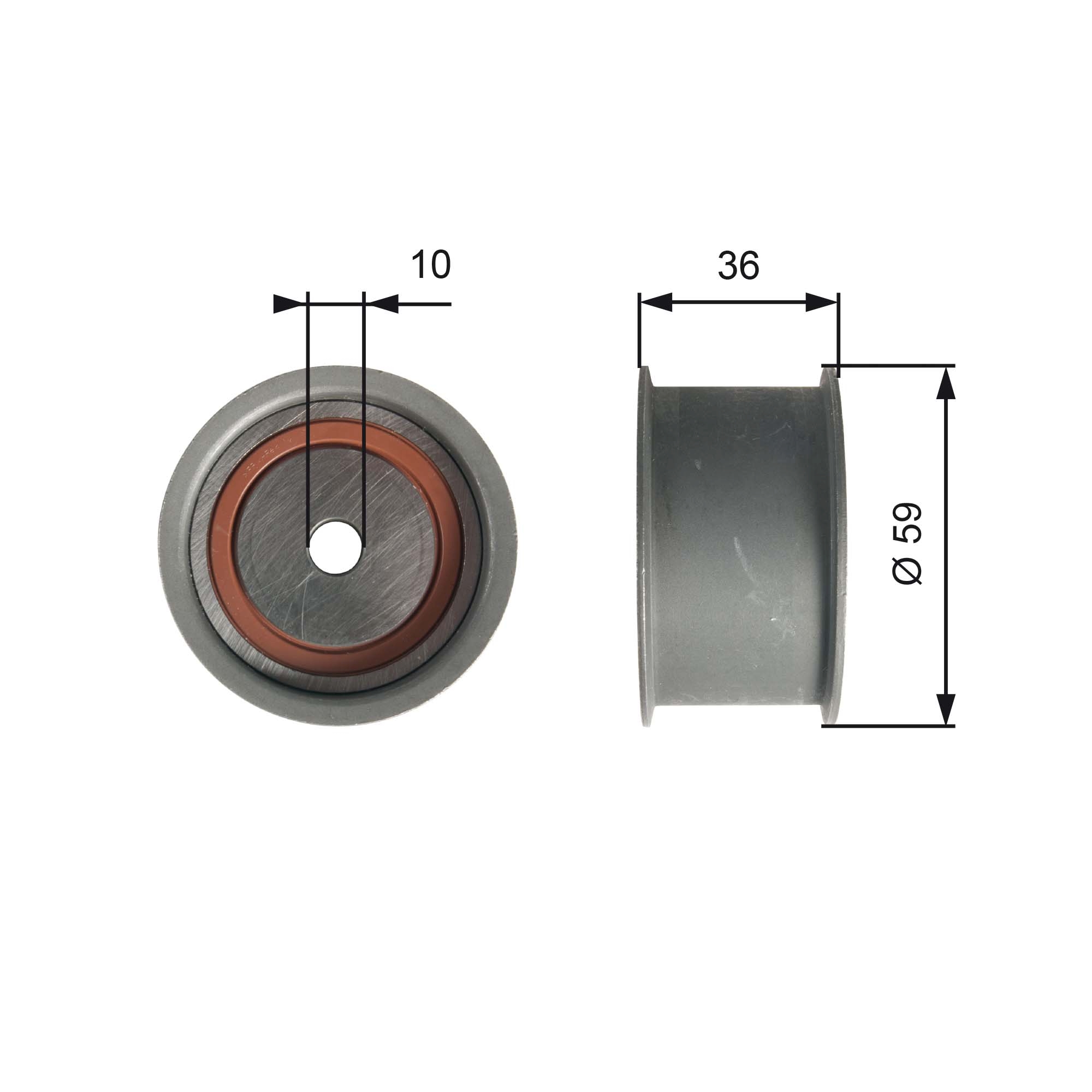 Deflection/Guide Pulley, timing belt GATES T41227