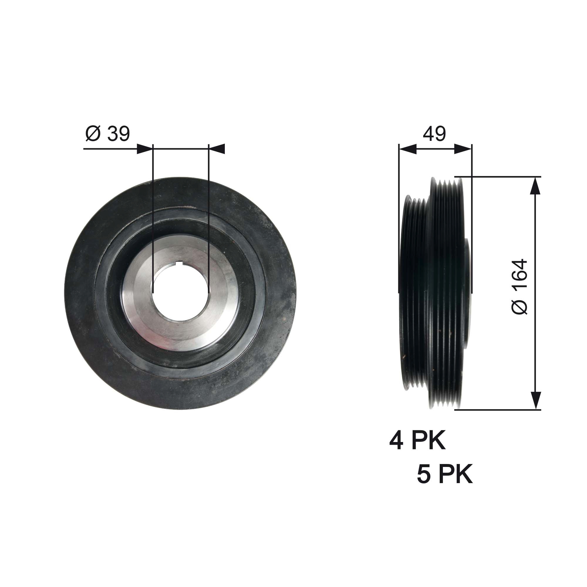 Belt Pulley, crankshaft GATES TVD1114
