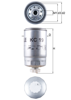 Fuel filter KNECHT KC 19