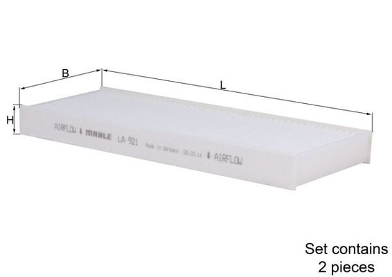 Filter, interior air KNECHT LA 921/S