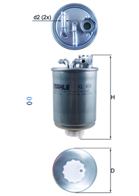 Fuel filter KNECHT KL 410D