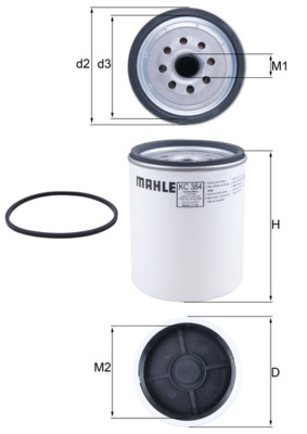 Fuel filter KNECHT KC 384D