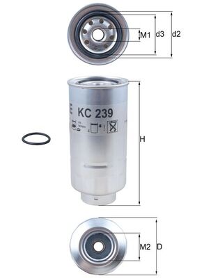 Fuel filter KNECHT KC 239D