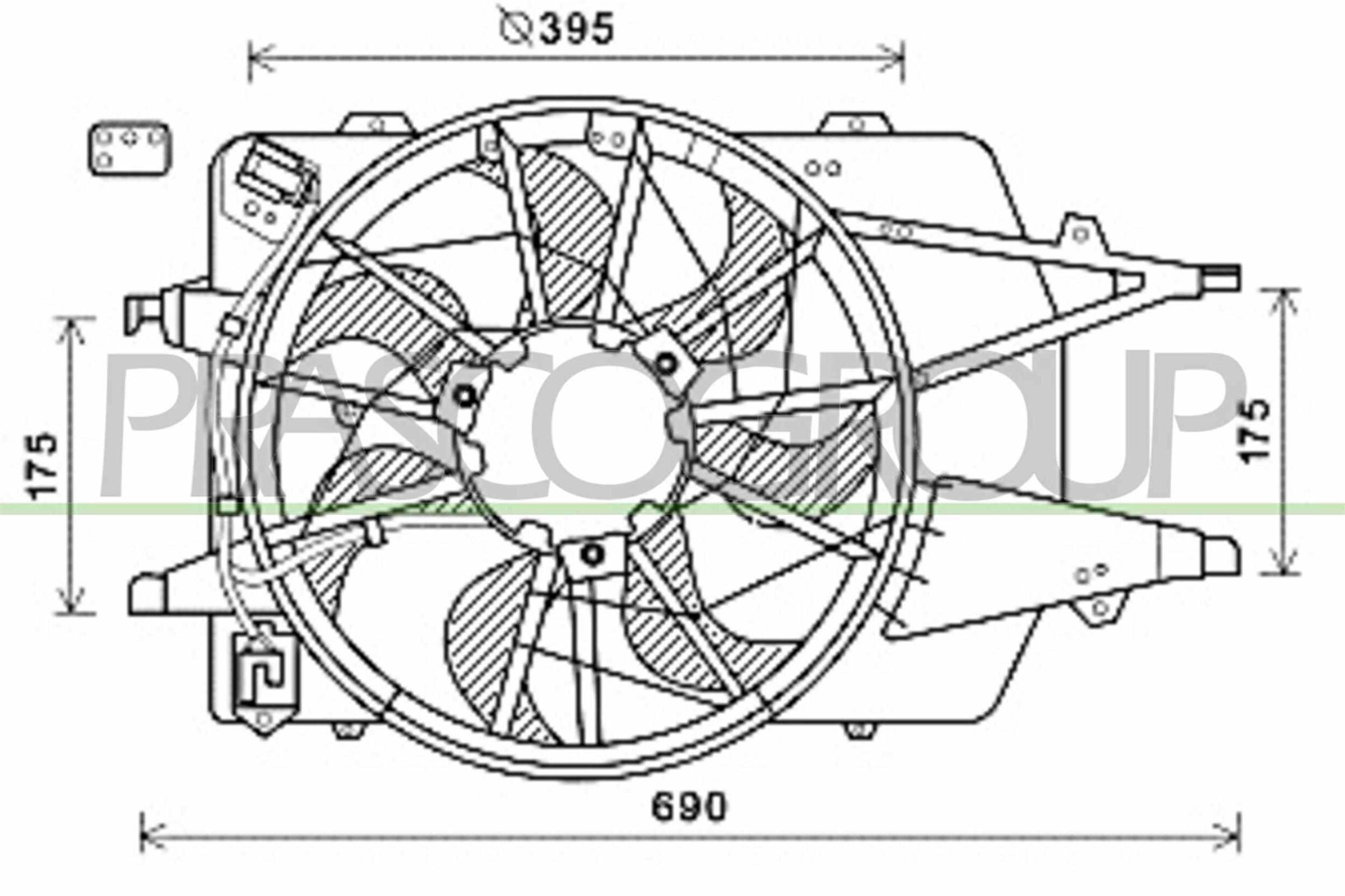 Fan, engine cooling PRASCO FD422F004