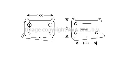 Oil Cooler, engine oil PRASCO MS3376