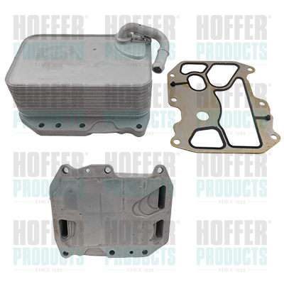 Oil Cooler, engine oil HOFFER 8095215