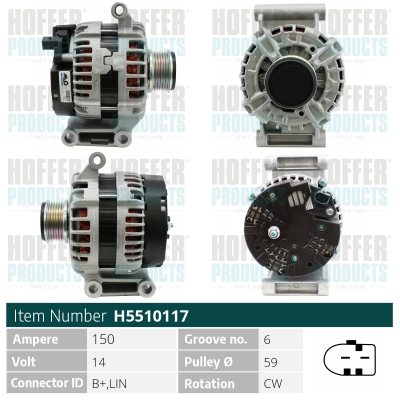 Alternator HOFFER H5510117