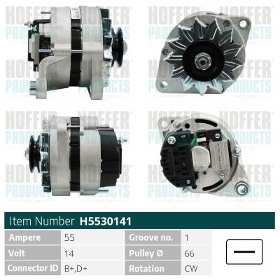 Alternator HOFFER H5530141