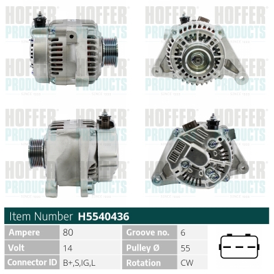 Alternator HOFFER H5540436